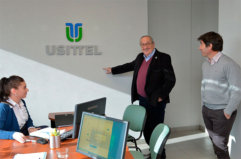 Lunghi y Civale inauguraron las oficinas de Usittel
